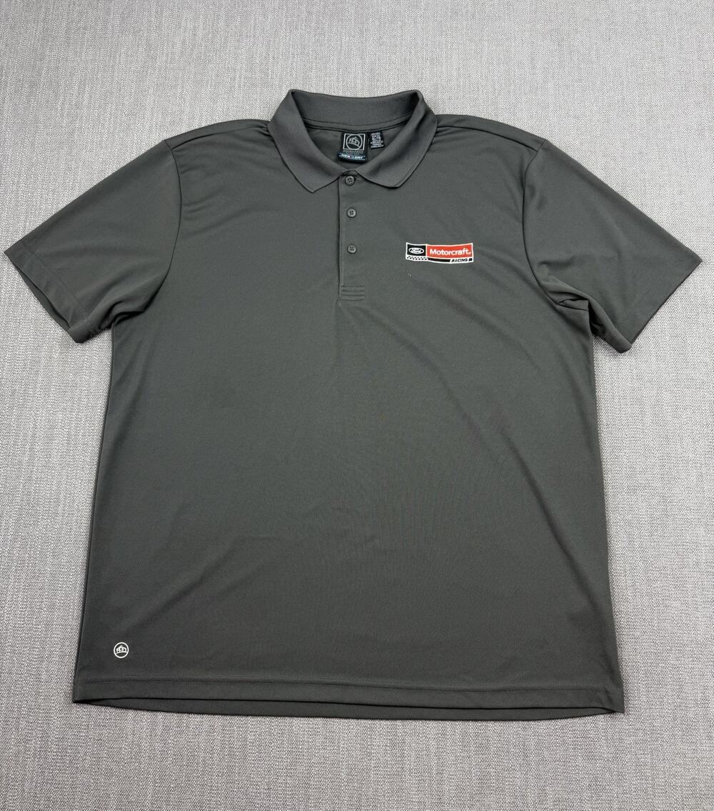Stormtech H2X-Dry Polo Shirt Mens XL Gray Ford Motorcraft Racing Performance